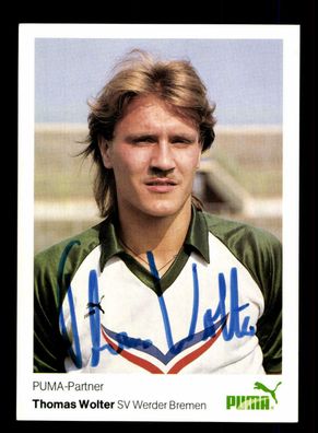 Thomas Wolter Autogrammkarte Werder Bremen 1984-85 Original Signiert