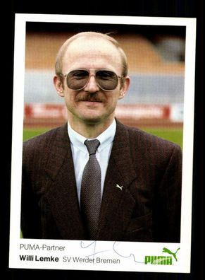 Willi Lemke Autogrammkarte Werder Bremen 1984-85 Original Signiert