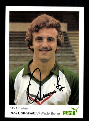 Frank Ordenewitz Autogrammkarte Werder Bremen 1985-86 Original Signiert