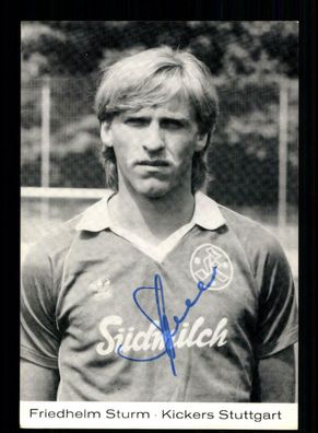 Friedhelm Sturm Autogrammkarte Stuttgarter Kickers 1981-82 Original Signiert
