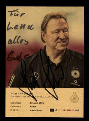 Horst Hrubesch DFB Autogrammkarte 2018 Original Signiert