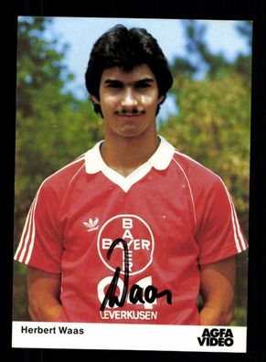 Herbert Waas Autogrammkarte Bayern Leverkusen 1982-83 Original Signiert