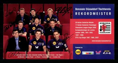 Borussia Düsseldorf 2007-08 7xOriginal Signiert Tischtennis ## BC G 27669