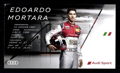 Edoardo Mortara Autogrammkarte Original Signiert Motorsport # G 27948