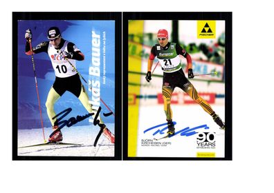 12 Autogrammkarten Ski Langlauf Original Signiert ## K 878