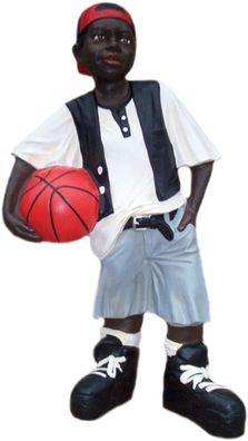 Basketball Junge Ball Sport Fitness Statue Skulptur Figur Hand bemalt Spieler