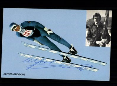 Alfred Grosche Autogrammkarte Original Signiert Skispringen