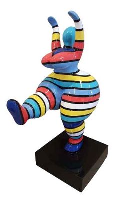Moderne Nana-Art gestreift Variante 2 50cm verkleinert 50cm fér draußen aus Polyresin