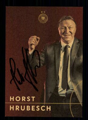 Horst Hrubesch DFB Autogrammkarte 2018 2x Original Signiert