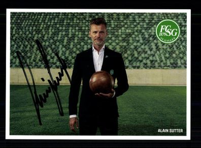 Alain Sutter Autogrammkarte FC ST. Gallen 2019-20 Original Signiert