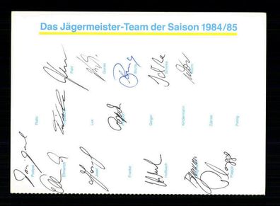 Autogrammkarte Eintracht Braunschweig 1984-85 13xOriginal Signiert