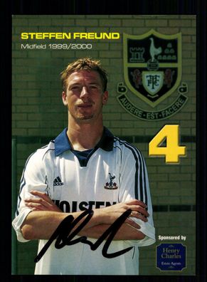 Steffen Freund Autogrammkarte Tottenham Hotspurs 1999-00 Original Signiert