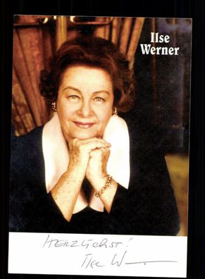 Ilse Werner Autogrammkarte Original Signiert ## BC 165561