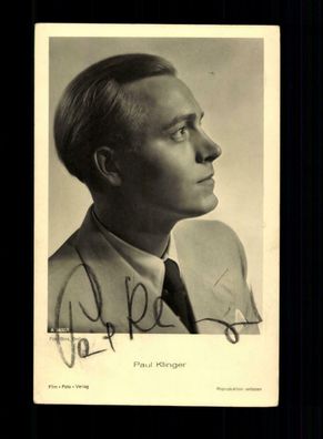 Paul Klinger Film Foto Verlag Autogrammkarte Original Signiert ## BC 166471