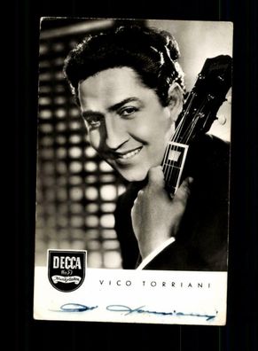 Vico Torriani Decca Autogrammkarte Original Signiert ## BC 170848