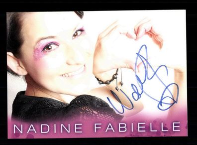 Nadine Fabielle Autogrammkarte Original Signiert ## BC 171083