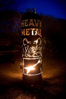 Feuerstelle Heavy Metal Feuertonne für Metalheads Gartenfeuer