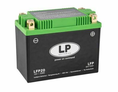 LFP20 LP Lithium LiFePo4 Motorradbatterie 12,8V/72Wh 360 A (CCA) LI-06 LTM21L