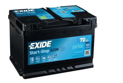 EK700 EXIDE Start-Stop AGM 12V/70Ah 760A (EN) Erstausrüstertechnologie
