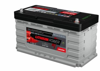 LI-1200 LiFePO4 Versorgungsbatterie 12.8V 105Ah 1344Wh L5 Kasten Pluspol rechts