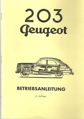 Bedienungsanleitung Peugeot 203, Oldtimer