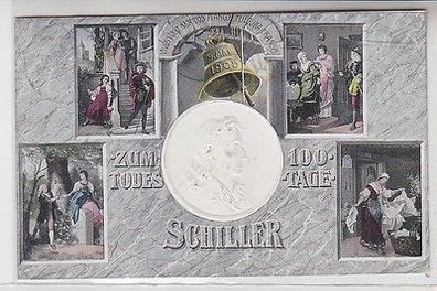 63023 Mehrbild Präge Ak Zu m 100. Todestage Schiller 1905