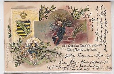 63125 Ak Zum 25 jähriges Reg. Jubiläum Sr. Majestät König Alberts von Sachsen 1898