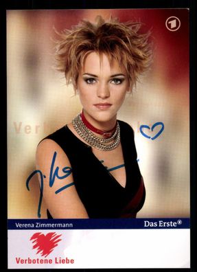 Verena Zimmermann Verbotene Liebe Autogrammkarte Original Signiert # BC 50953