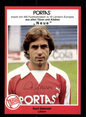 Kurt Geinzer Autogrammkarte Kickers Offenbach 1981-82 Original Signiert
