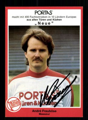 Andre Frauböse Autogrammkarte Kickers Offenbach 1981-82 Original Signiert