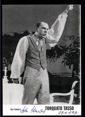 Götz Schubert Autogrammkarte Original Signiert ## BC 55437