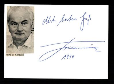 Heinz Günther Konsalik Original Signiert Schrifsteller # BC 115565