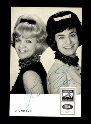Li und Eve Electrola Autogrammkarte Original Signiert ## BC 59384