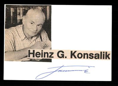 Heinz Günther Konsalik Original Signiert Schrifsteller # BC 115566