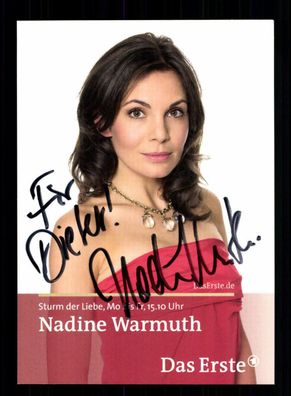 Nadine Warmuth Sturm der Liebe Autogrammkarte Original Signiert # BC 70455