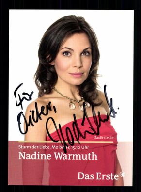 Nadine Warmuth Sturm der Liebe Autogrammkarte Original Signiert # BC 70456