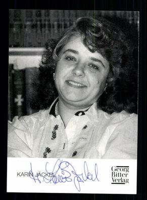 Karin Jäckel Autogrammkarte Original Signiert Schriftsteller # BC 128419