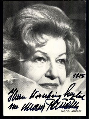 Maria Paudler Autogrammkarte Original Signiert ## BC G 9891