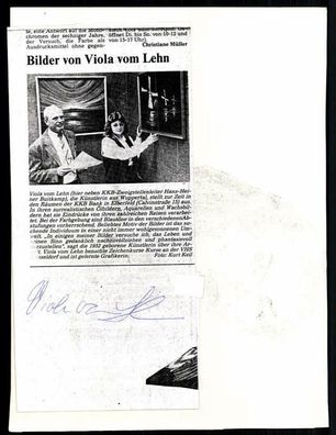 Viola von Lehn Original Signiert 10,5x21,5 ## G 10403