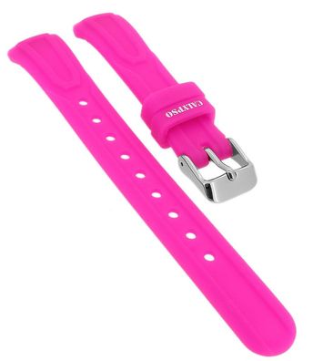 Calypso ? Uhrenarmband aus Silikon in pink Schließe silbern ? K6070/5