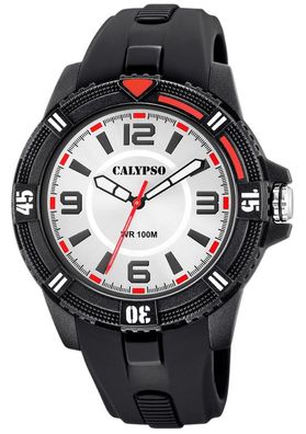 Calypso Herrenuhr | Analoge Uhr Quarz mit Leuchtzeiger schwarz K5759/1