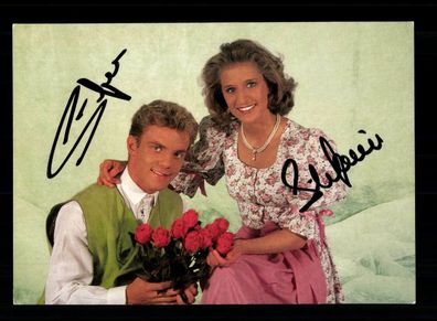 Stefan Mross und Stefanie Hertel Autogrammkarte Original Signiert ## BC 171117