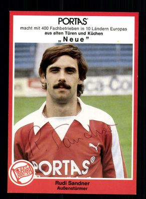 Rudi Sandner Autogrammkarte Kickers Offenbach 1981-82 Original Signiert