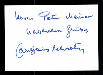 Carlheinz Schroth Original Signiert ## BC 110589