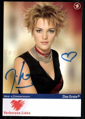 Verena Zimmermann Verbotene Liebe Autogrammkarte Original Signiert ## BC 24006