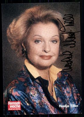 Nadja Tiller Autogrammkarte Original Signiert ## BC 8664