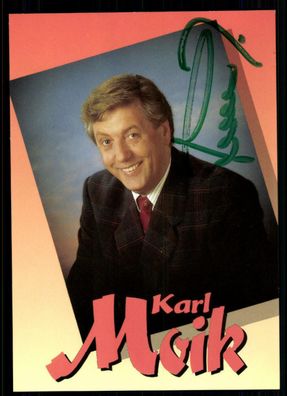 Karl Moik Autogrammkarte Original Signiert ## BC 36186