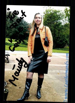 Mandy Leather Foto Original Signiert Model ## BC 168124