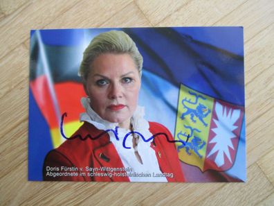 AfD Politikerin Doris Fürstin von Sayn-Wittgenstein - handsigniertes Autogramm!!!