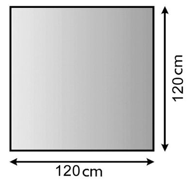Metallbodenplatte Funkenschutzplatte 3 verschiedene Designs 120cm x 120cm